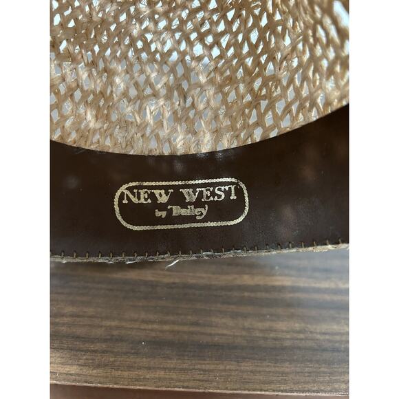 Bailey U-ROLLIT Vintage Cowboy Hat New West Western Straw Hat Tan Small Cowgirl - Picture 8 of 12